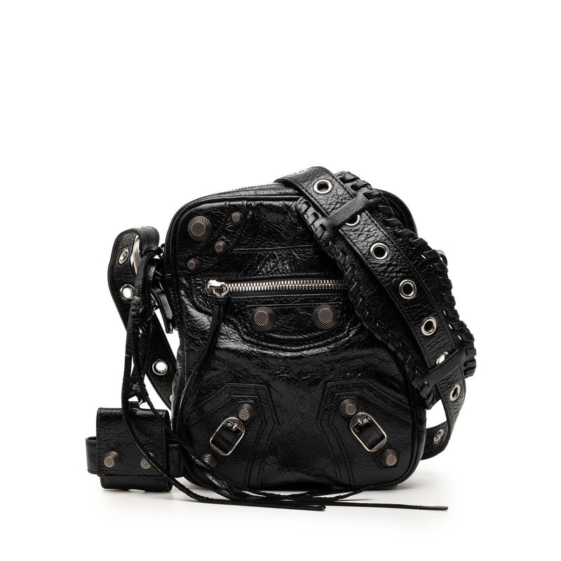 バレンシアガ ル カゴール 斜め掛け ショルダーバッグ 719065 ブラック レザー レディース BALENCIAGA 【中古】