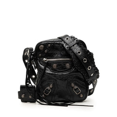 バレンシアガ ル カゴール 斜め掛け ショルダーバッグ 719065 ブラック レザー レディース BALENCIAGA 【中古】