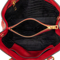 プラダ ハンドバッグ 2WAY ショルダーバッグ レッド レザー レディース PRADA 中古
