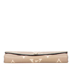 ルイ ヴィトン モノグラム アンプラント ポルト フォイユ サラNM 長財布 M81049 グレージュ レザー レディース LOUIS VUITTON 【中古】