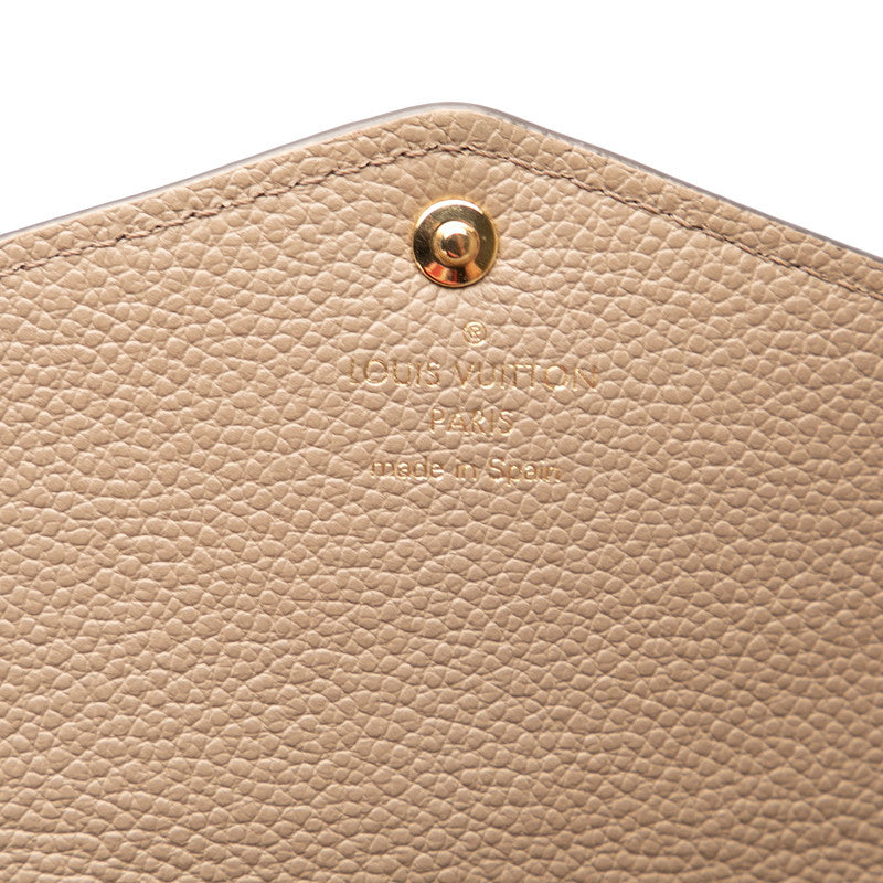 ルイ ヴィトン モノグラム アンプラント ポルト フォイユ サラNM 長財布 M81049 グレージュ レザー レディース LOUIS VUITTON 【中古】