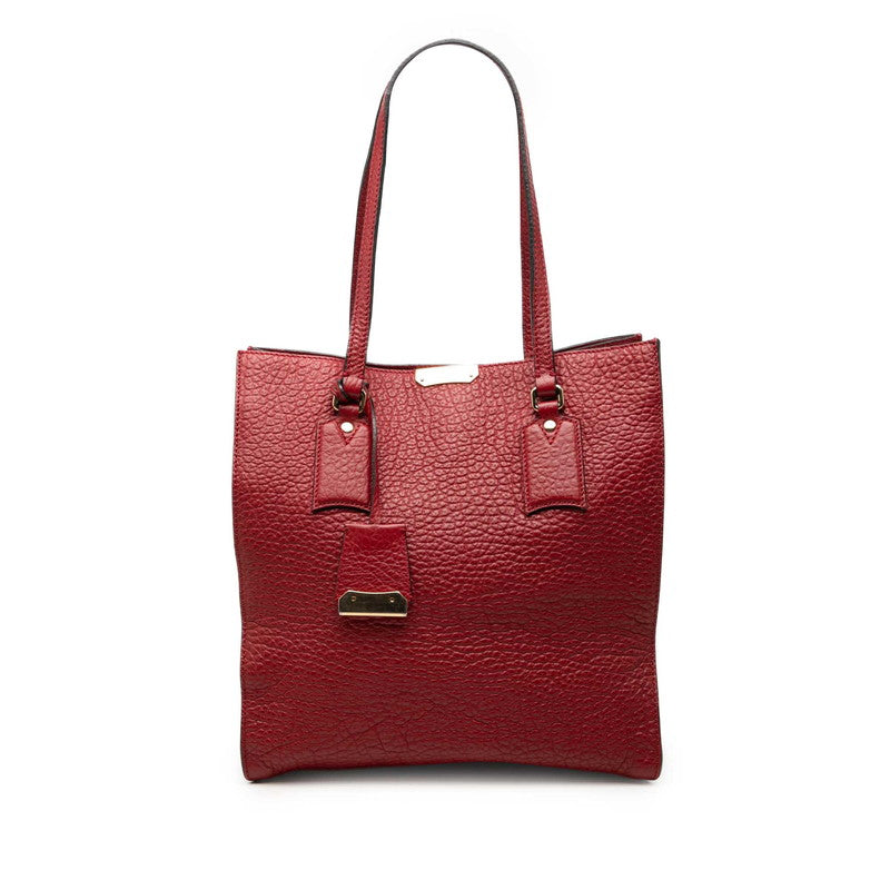 バーバリー トートバッグ ショルダーバッグ レッド レザー レディース BURBERRY 中古