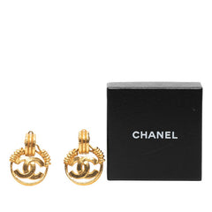 シャネル ヴィンテージ ココマーク ラウンド サークル イヤリング ゴールド メッキ レディース CHANEL 【中古】