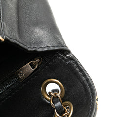 シャネル ココマーク ワイルドステッチ チェーン ショルダーバッグ ブラック ラムスキン レディース CHANEL 【中古】