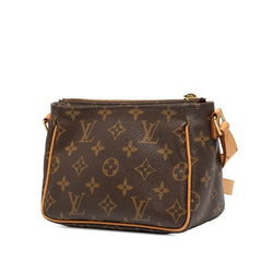 ルイ ヴィトン モノグラム ヴィバシテPM 斜め掛け ショルダーバッグ M51165 ブラウン PVC レザー レディース LOUIS VUITTON 【中古】