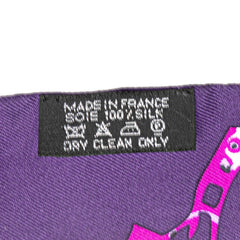 エルメス ツイリー TOUT EN CARRE すべてはカレの中に スカーフ パープル マルチカラー シルク レディース HERMES 【中古】