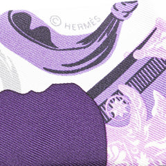 エルメス ツイリー TOUT EN CARRE すべてはカレの中に スカーフ パープル マルチカラー シルク レディース HERMES 【中古】