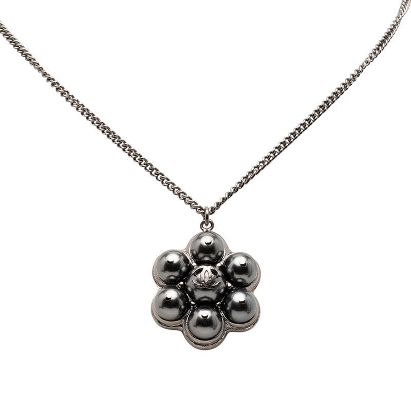 シャネル ココマーク ペンダントネックレス シルバー メタル レディース CHANEL 【中古】