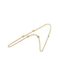 ディオール CDロゴ ロングネックレス ゴールド メッキ レディース Dior 中古
