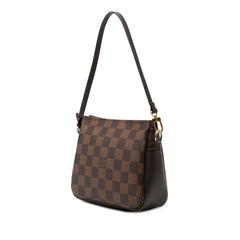 ルイ ヴィトン ダミエ トゥルース メイクアップ アクセサリーポーチ ハンドバッグ N51982 ブラウン PVC レザー レディース LOUIS VUITTON 【中古】