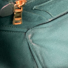 プラダ カナパ M ハンドバッグ トートバッグ ショルダーバッグ 2WAY グリーン キャンバス レディース PRADA 中古