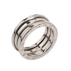 ブルガリ ビーゼロワン リング 指輪 #55 K18WG ホワイトゴールド メンズ BVLGARI 【中古】