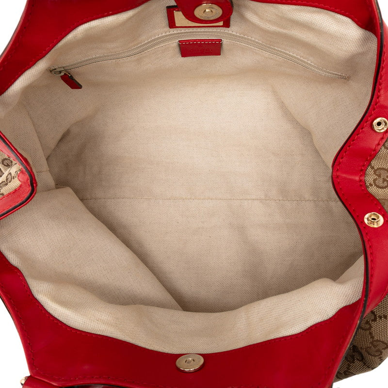 グッチ GGキャンバス スーキー トートバッグ 211944 ベージュ レッド キャンバス レザー レディース GUCCI 【中古】
