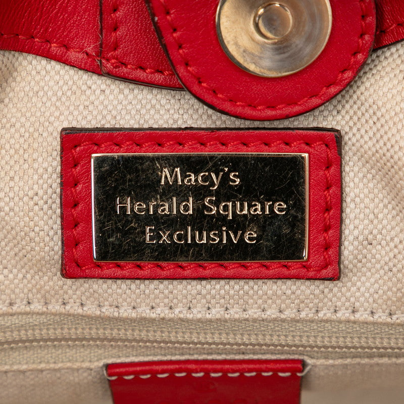 グッチ GGキャンバス スーキー トートバッグ 211944 ベージュ レッド キャンバス レザー レディース GUCCI 【中古】