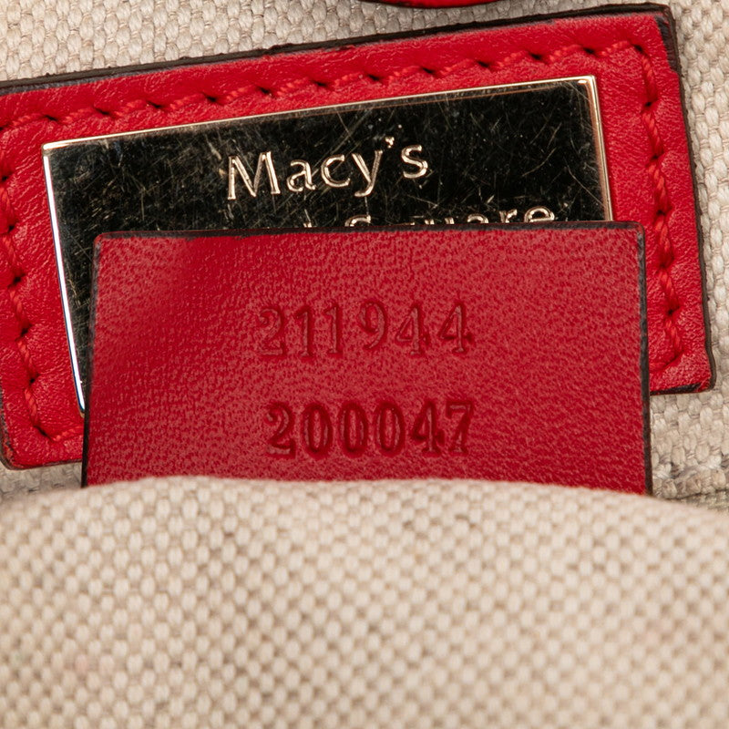 グッチ GGキャンバス スーキー トートバッグ 211944 ベージュ レッド キャンバス レザー レディース GUCCI 【中古】