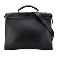 フェンディ セレリア ピーカブー フィット ビジネスバッグ ショルダーバッグ 2WAY 7VA406 ブラック レザー メンズ FENDI 【中古】