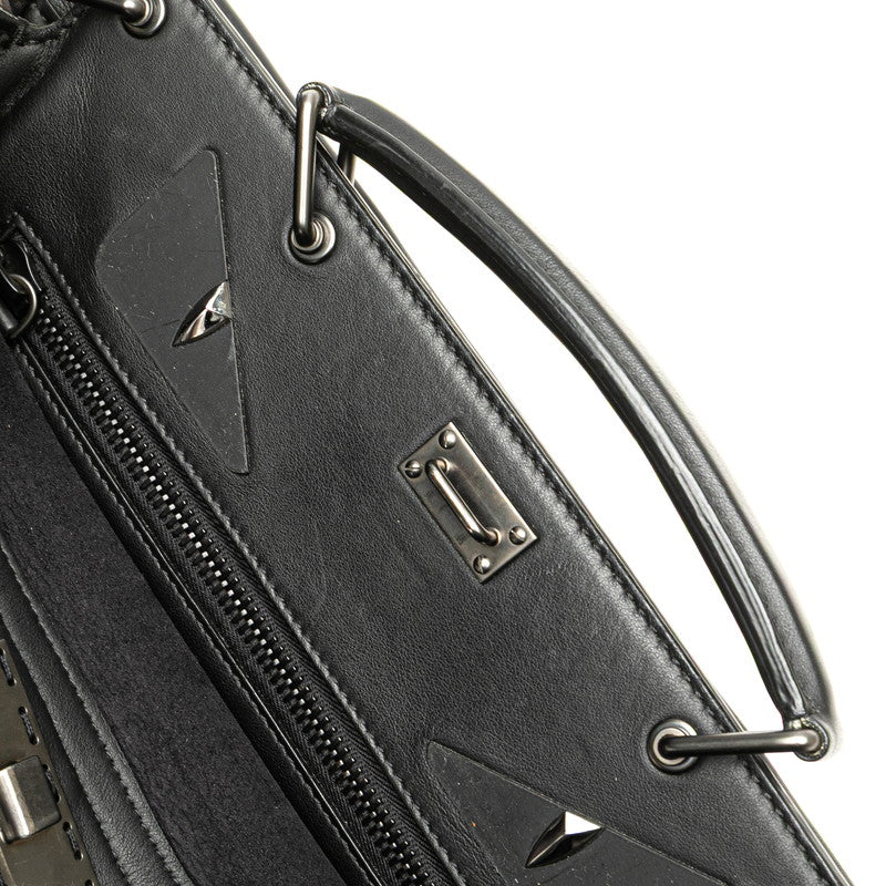 フェンディ セレリア ピーカブー フィット ビジネスバッグ ショルダーバッグ 2WAY 7VA406 ブラック レザー メンズ FENDI 【中古】