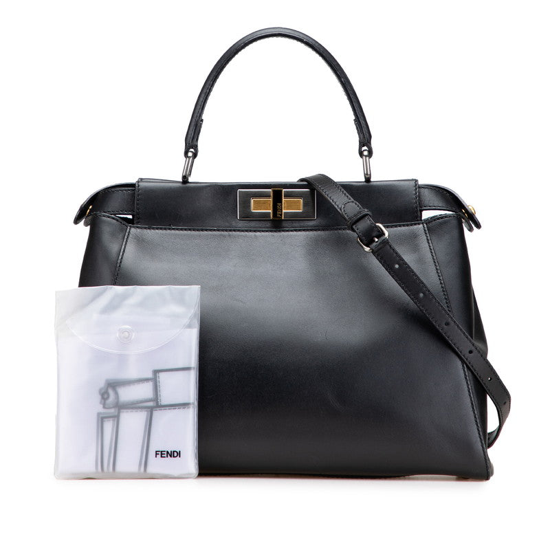 フェンディ ピーカブー ハンドバッグ ショルダーバッグ 2WAY 8BN226 ブラック レザー レディース FENDI 【中古】
