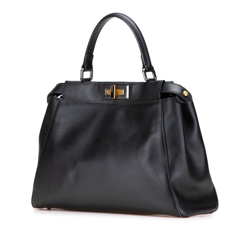 フェンディ ピーカブー ハンドバッグ ショルダーバッグ 2WAY 8BN226 ブラック レザー レディース FENDI 【中古】