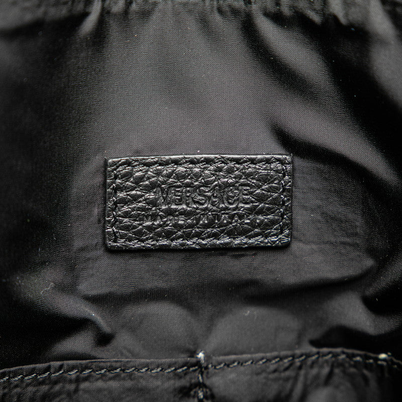 ヴェルサーチェ メデューサ トートバッグ ショルダーバッグ 2WAY ブラック レザー レディース VERSACE 【中古】