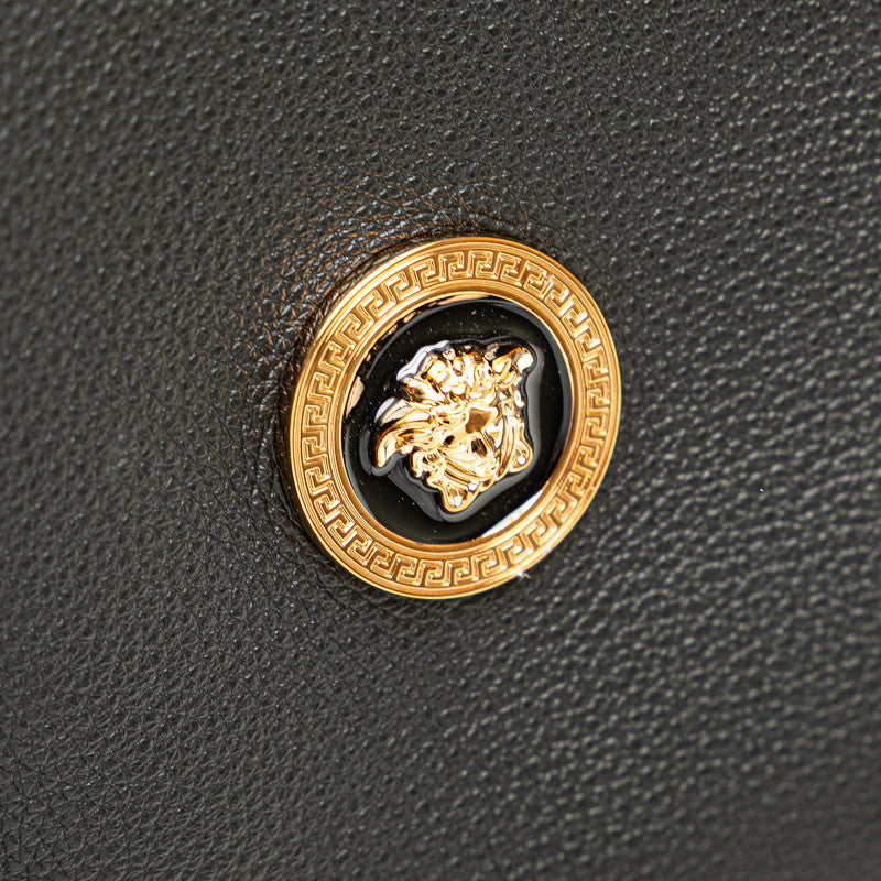 ヴェルサーチェ メデューサ トートバッグ ショルダーバッグ 2WAY ブラック レザー レディース VERSACE 【中古】