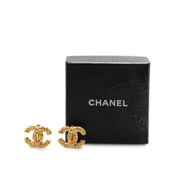 シャネル ヴィンテージ ココマーク ヨウガン 溶岩 イヤリング ゴールド メッキ レディース CHANEL 【中古】