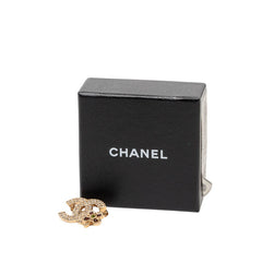 シャネル ココマーク クローバー ブローチ 05P ゴールド ラインストーン メッキ レディース CHANEL 【中古】