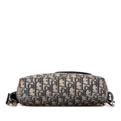 ディオール オブリーク メッセンジャーバッグ ショルダーバッグ ベージュ ブラック キャンバス レザー レディース Dior 【中古】