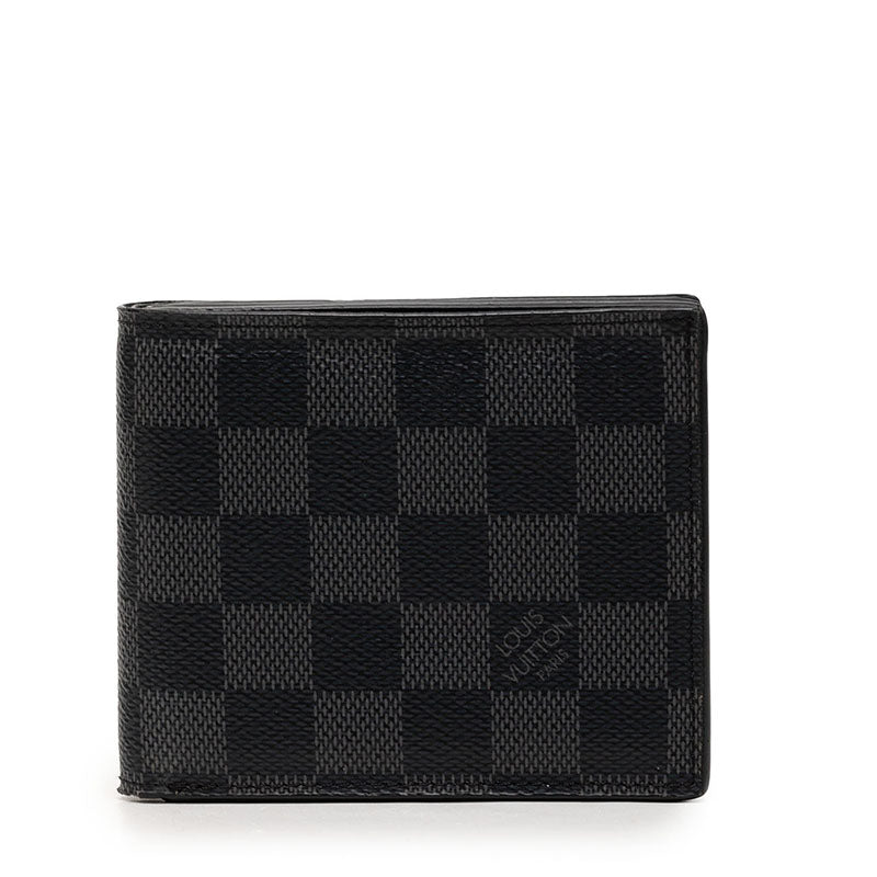 ルイ ヴィトン ダミエ グラフィット ポルトフォイユ アメリゴ NM 二つ折り財布 N60053 ブラック PVC レザー メンズ LOUIS VUITTON 【中古】