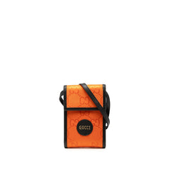 グッチ GGロゴ オフ ザ グリッド 斜め掛け ショルダーバッグ 625599 オレンジ ナイロン レザー レディース GUCCI 中古