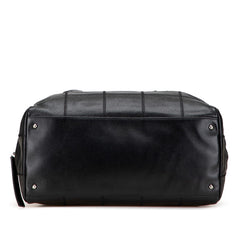 シャネル チョコバー トートバッグ ハンドバッグ ブラック キャビアスキン レディース CHANEL 【中古】