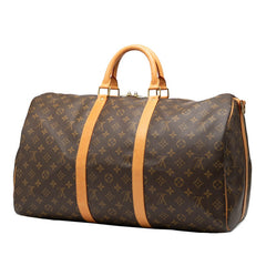 ルイ ヴィトン モノグラム キーポル バンドリエール50 ボストンバッグ ショルダーバッグ 2WAY M41416 ブラウン PVC レザー レディース LOUIS VUITTON 【中古】