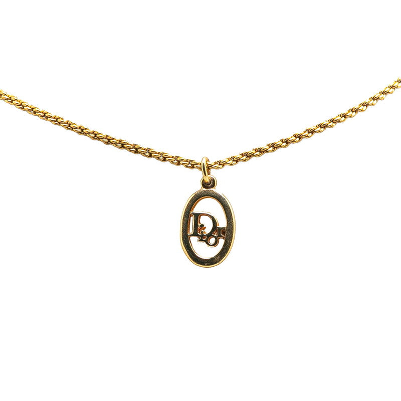 ディオール CDロゴ ネックレス ゴールド メッキ レディース Dior 【中古】