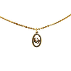 ディオール CDロゴ ネックレス ゴールド メッキ レディース Dior 【中古】