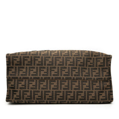 フェンディ × フラグメント × ポケモン ズッカ カイリュー トートバッグ ショルダーバッグ 2WAY 8BH357 ブラウン キャンバス レザー レディース FENDI 【中古】