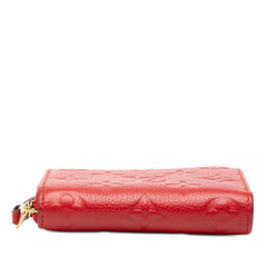ルイ ヴィトン モノグラム アンプラント ジッピー コインパース コインケース M63696 スカーレット レッド レザー レディース LOUIS VUITTON 【中古】