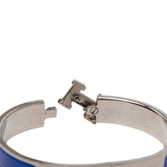 エルメス クリックH GM エナメルブレスレット バングル シルバー ブルー メタル レディース HERMES 【中古】