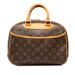 ルイ ヴィトン モノグラム トゥルーヴィル ハンドバッグ M42228 ブラウン PVC レザー レディース LOUIS VUITTON 中古