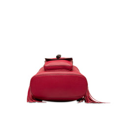 グッチ バンブー リュック バックパック 387149 レッド レザー レディース GUCCI 【中古】