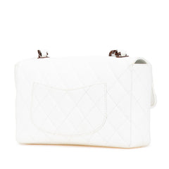 シャネル マトラッセ ココマーク ウッド チェーン ショルダーバッグ ホワイト ブラウン キャビアスキン レディース CHANEL 【中古】