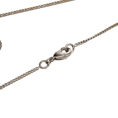シャネル ココマーク ペンダント ネックレス B10A シルバー ホワイト メタル レディース CHANEL 【中古】
