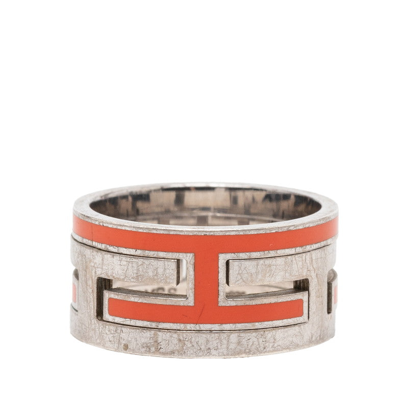 エルメス ムーブアッシュ リング 指輪 #54 シルバー オレンジ SV925 シルバー レディース HERMES 【中古】