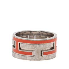 エルメス ムーブアッシュ リング 指輪 #54 シルバー オレンジ SV925 シルバー レディース HERMES 【中古】