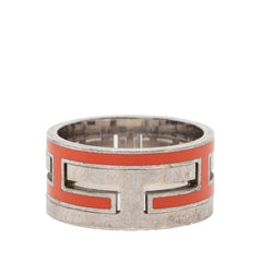 エルメス ムーブアッシュ リング 指輪 #54 シルバー オレンジ SV925 シルバー レディース HERMES 【中古】