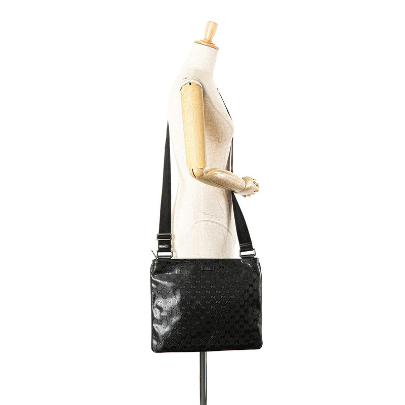 グッチ GGインプリメ 斜め掛け ショルダーバッグ 201446 モスグリーン PVC レザー メンズ GUCCI 【中古】