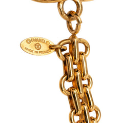 シャネル ココマーク マトラッセ キーホルダー チャーム チェーン ゴールド メッキ GP レディース CHANEL 【中古】