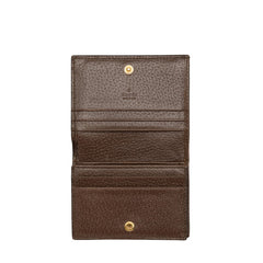グッチ オフィディア GGスプリーム 二つ折り財布 523155 ベージュ ブラウン PVC レザー レディース GUCCI 【中古】