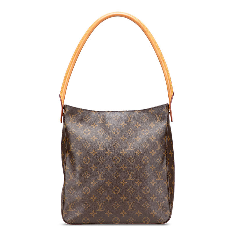 ルイ ヴィトン モノグラム ルーピングGM ショルダーバッグ ハンドバッグ M51145 ブラウン PVC レザー レディース LOUIS VUITTON 【中古】