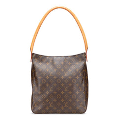ルイ ヴィトン モノグラム ルーピングGM ショルダーバッグ ハンドバッグ M51145 ブラウン PVC レザー レディース LOUIS VUITTON 【中古】