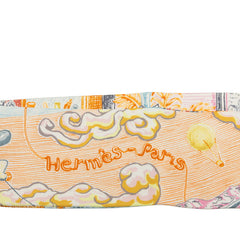 エルメス ツイリー シティ オブ ライト City of Light スカーフ オレンジ系 マルチカラー シルク レディース HERMES 中古